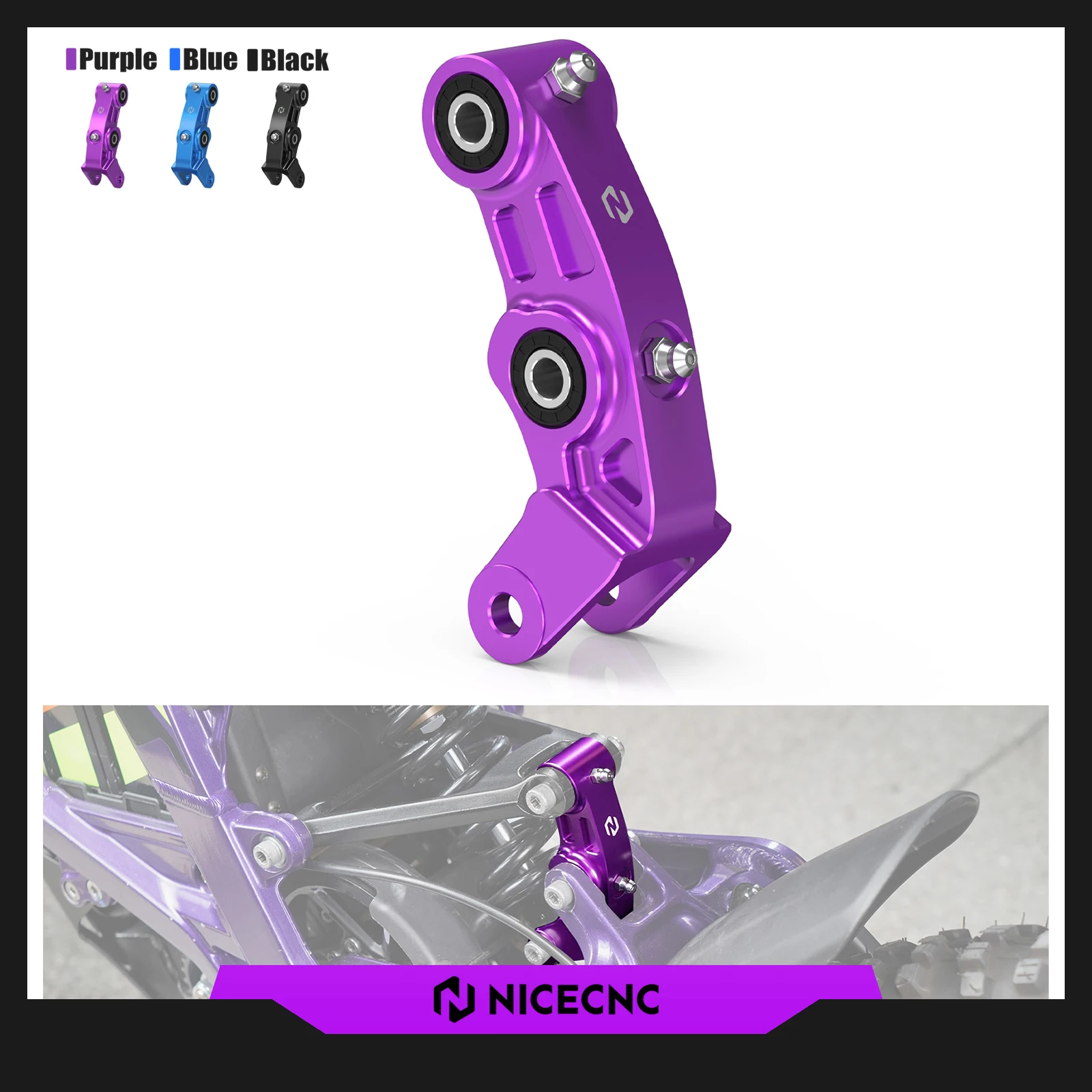 NICECNC For Surron Light Bee X Rear Suspension Linkage Link 0.75'' Heigten Rise 20MM For Surron Light Bee S L1E Segway X160 X260