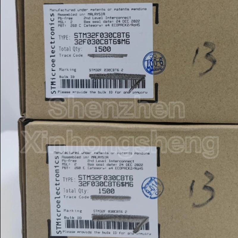 Microcontrolador autêntico original STM32F030C8T6 LQFP-48 ARM Cortex-M0 32 bits-MCU