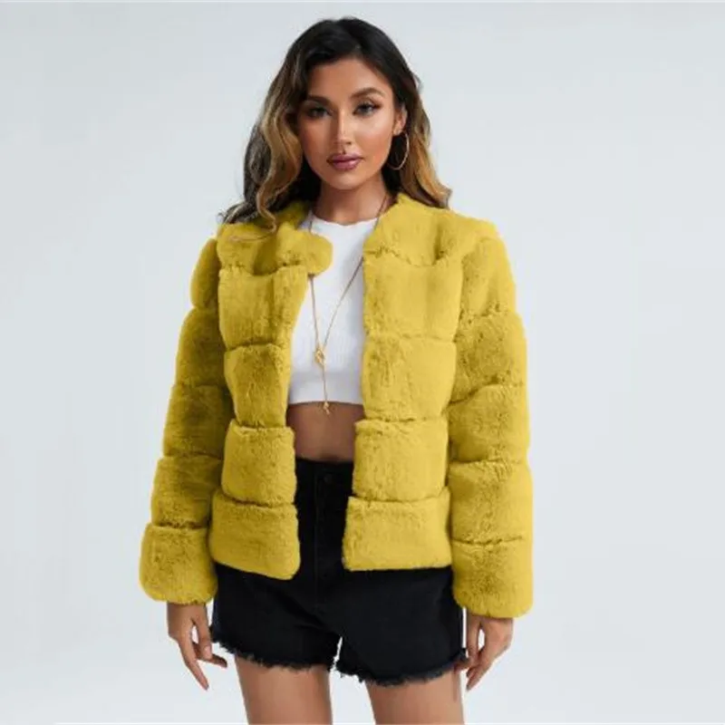 ZXRYXGS Faux Fur Coat Women's Clothing 2023 Bestselling Autumn Winter Women Fashion Jacket Splicing Elegant Fashion Coat