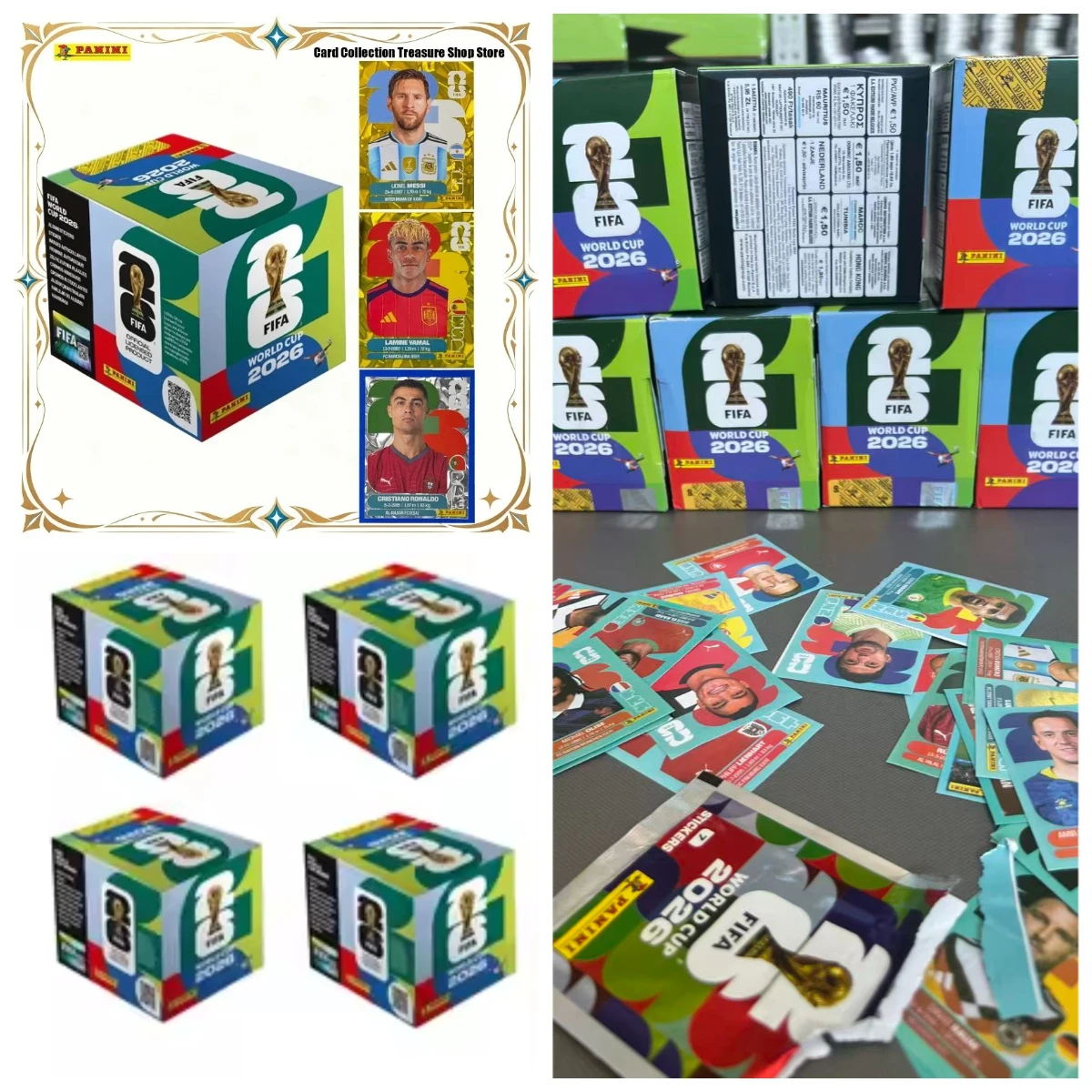 2026 Panini Official FIFA World Cup USA Mexico Canada Sticker Book Messi Mbappé Haaland Yamal Star Collectible Stickers for Fans