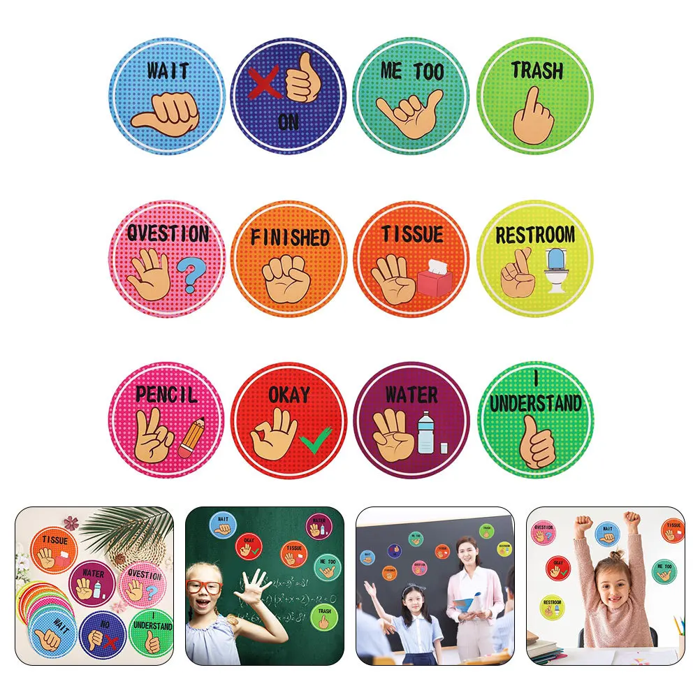 

1Set Classroom Hand Signal Posters Visual Cues for Elementary Kindergarten Nonverbal Communication and Bulletin Board