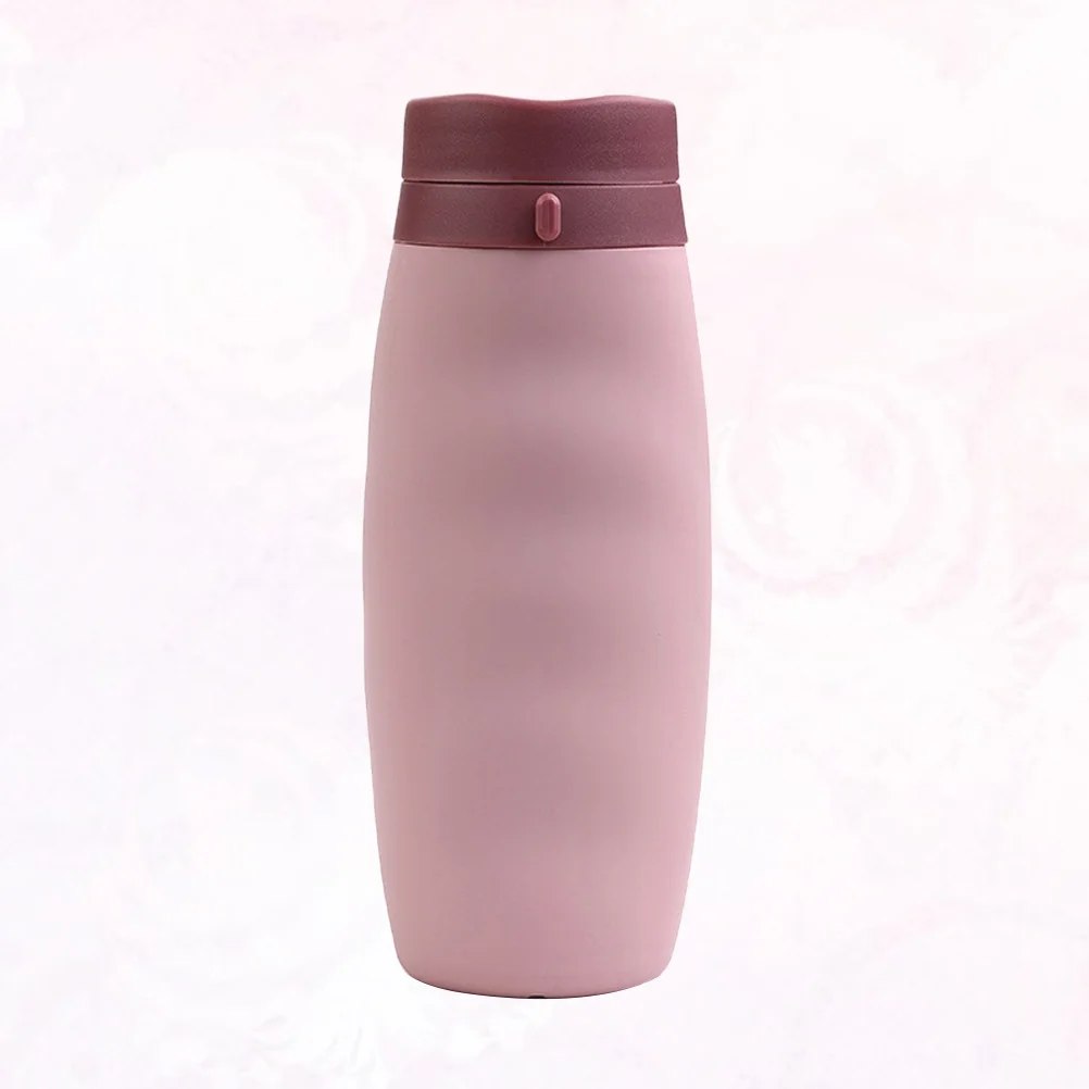 

1pcs 600Ml Portable Water Bottle Silicone Foldable Sports Kettle Lightweight Travel Mug For Hiking Camping Running Outdoor