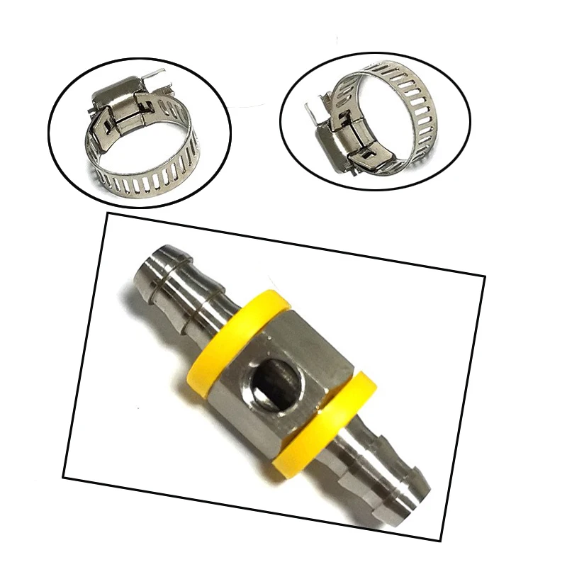 

304 Stainless Steel 3/8" Hose Barb T-Shape Fuel Line Adapter with 1/8 NPT Port - Fuel Pressure Sensor Fitting Kit