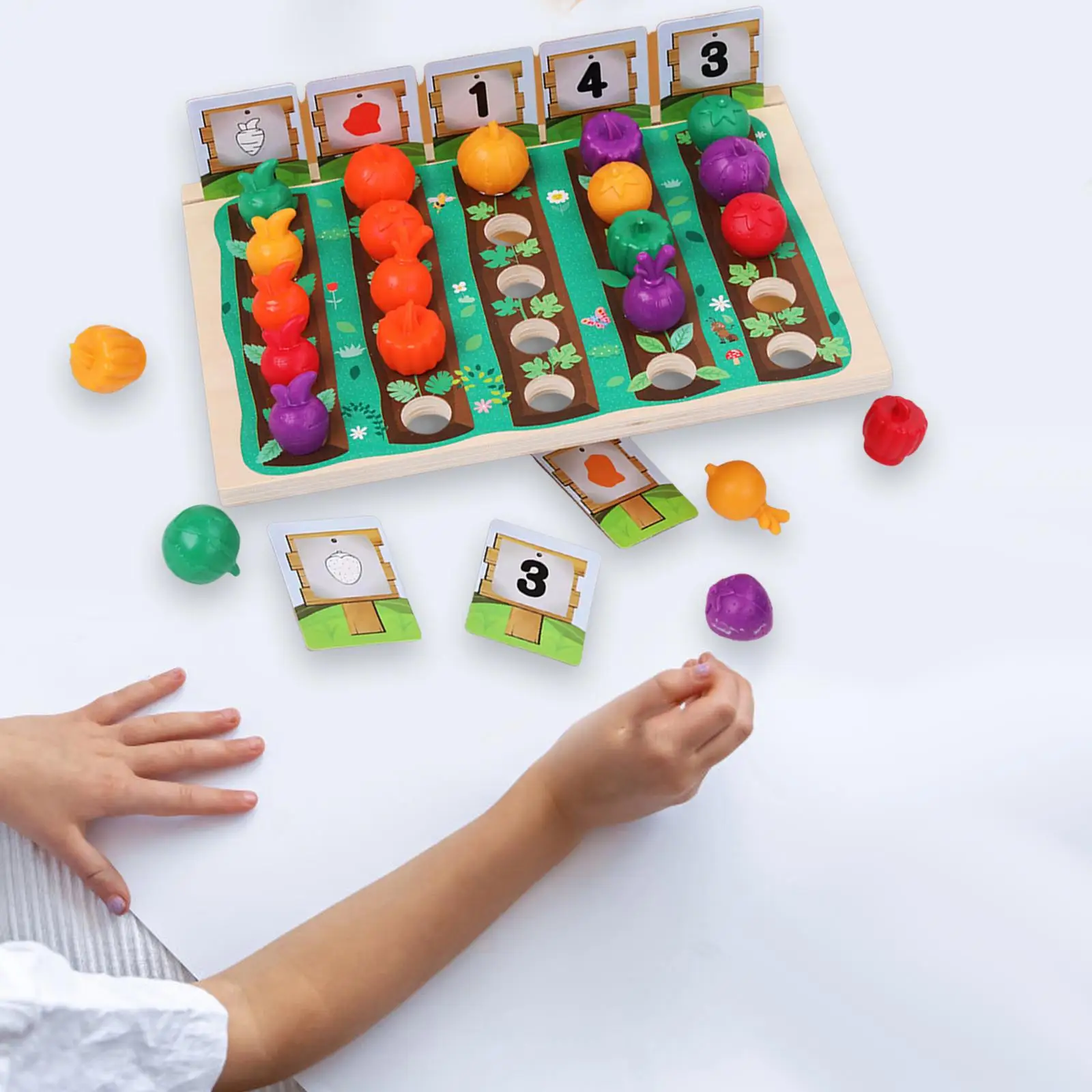 Juguete de madera Montessori para niños y niñas, clasificación de colores, juego de viaje, cognición de Color, aprendizaje preescolar educativo