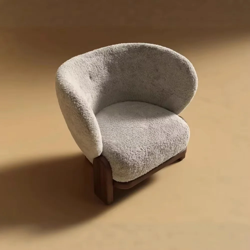 Modern Designer Modular Wood Armchair, Casual Leisure Sofa Chair for Living Room, Balcony, Outdoor Use, Comfortable Seating - view 2