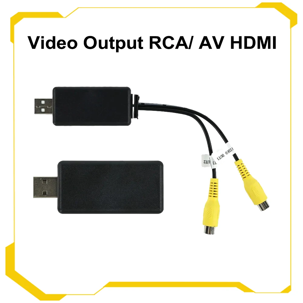 Android Usb Video Output RCA Line Cable AV HDMI OUT For Car Radio Multimedia Headrest Monitor Screen USB To RCA Adapter