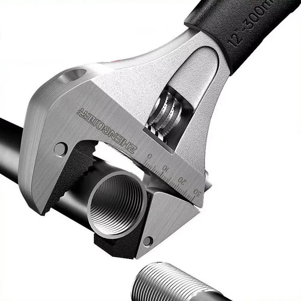 

Универсальный самозатягивающийся ключ-трещотка 8/10/12 дюймов с нескользящей рукояткой для ванной комнаты, прочный, регулируемый