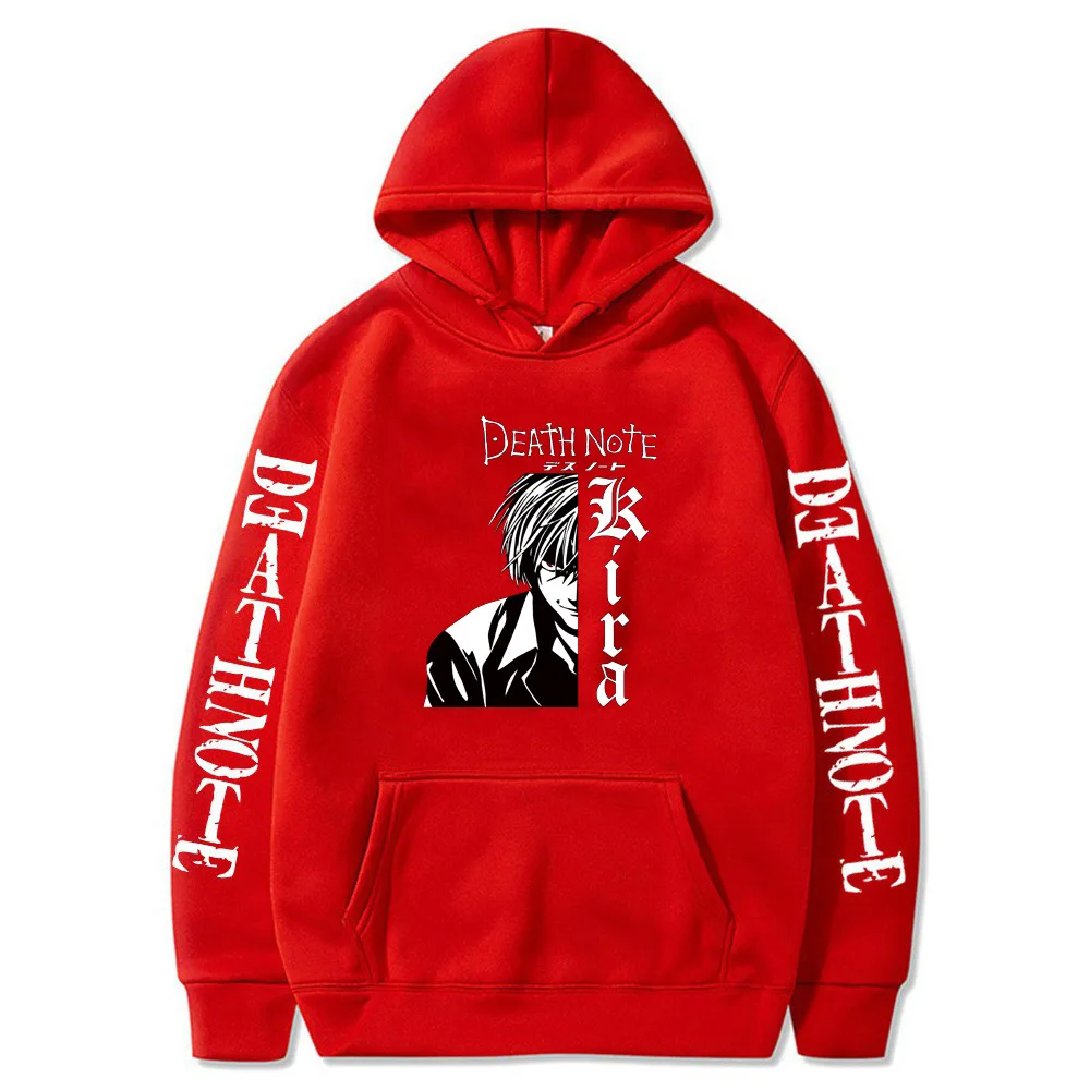 Sudadera con capucha de Anime japonés Death Note, diseño de moda, sudadera para hombre y mujer, sudaderas con estampado gráfico de otoño e invierno para fanáticos