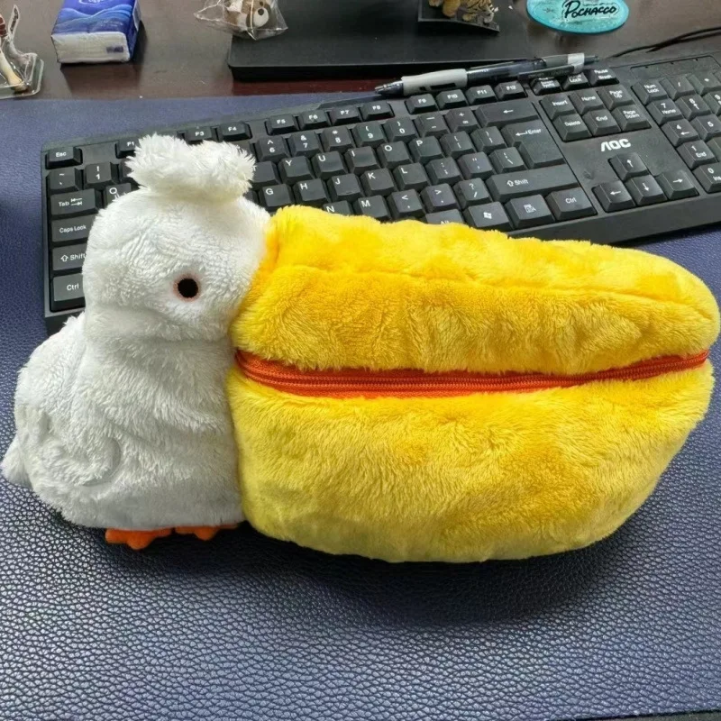 Pelikaan Opbergtas Cartoon Kawaii Dierentuin Pelikaan Opslag Pluche Portemonnee Grappige Pen Tas Hoofdtelefoon Tas Make-up Tas Kinderen Gift