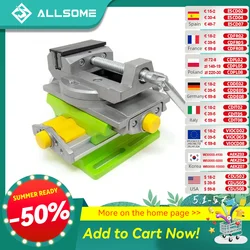 ALLSOME 2 in 1 Milling Drilling Precision Vise Swivel Base Table Aluminium Alloy Compound Worktable
