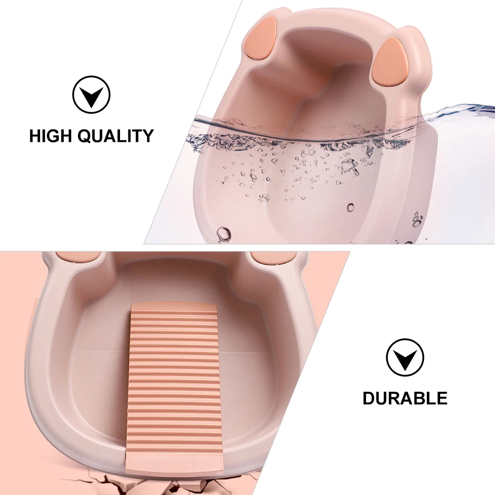 

Washbasin Washboard Set Hand Laundry Tool Plastic Sink Lightweight Compact Design Easy Storage PP Material Suitable Home