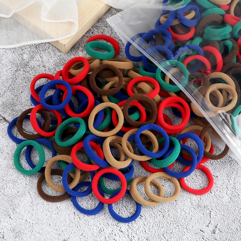 20-100Pcs Haarband Mischfarbe Kleine Elastische Gummibänder Haar Zubehör Für Frau Mädchen Kinder Pferdeschwanz Halter Scrunchies geschenke – Detail 18