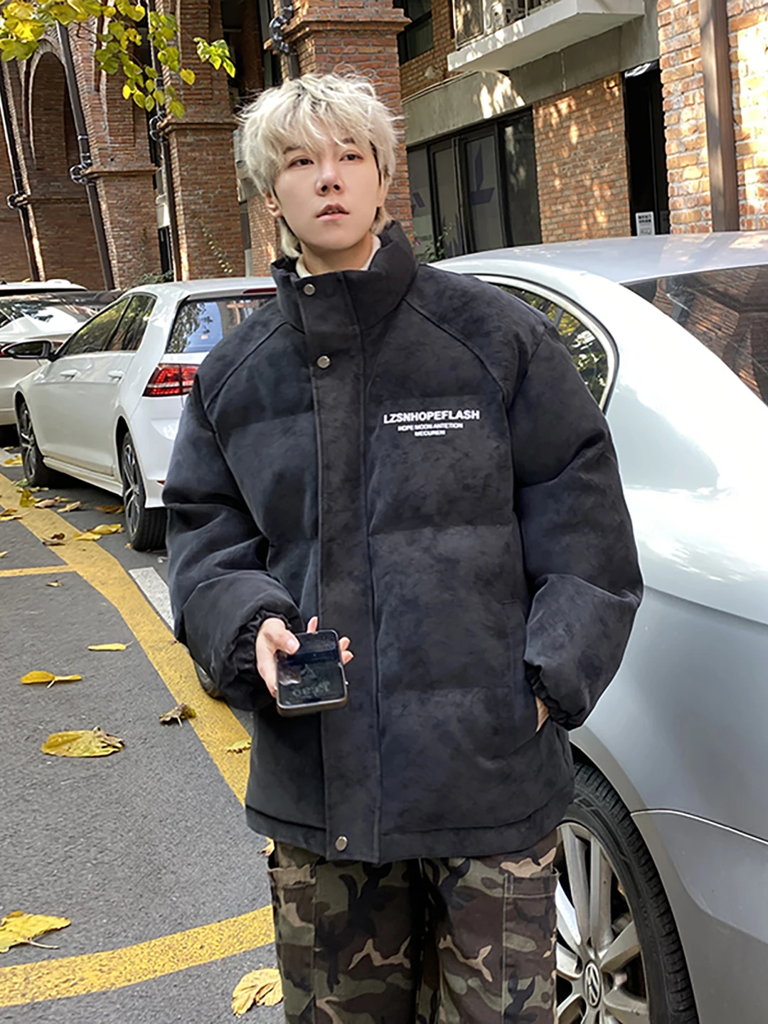 مقاوم للماء للرجال أسفل Jaet بو الجلود ماتي تنوعا الشتاء Faion العلامة التجارية تصميم رائع طباعة عارضة Ci ارتداء Thiened