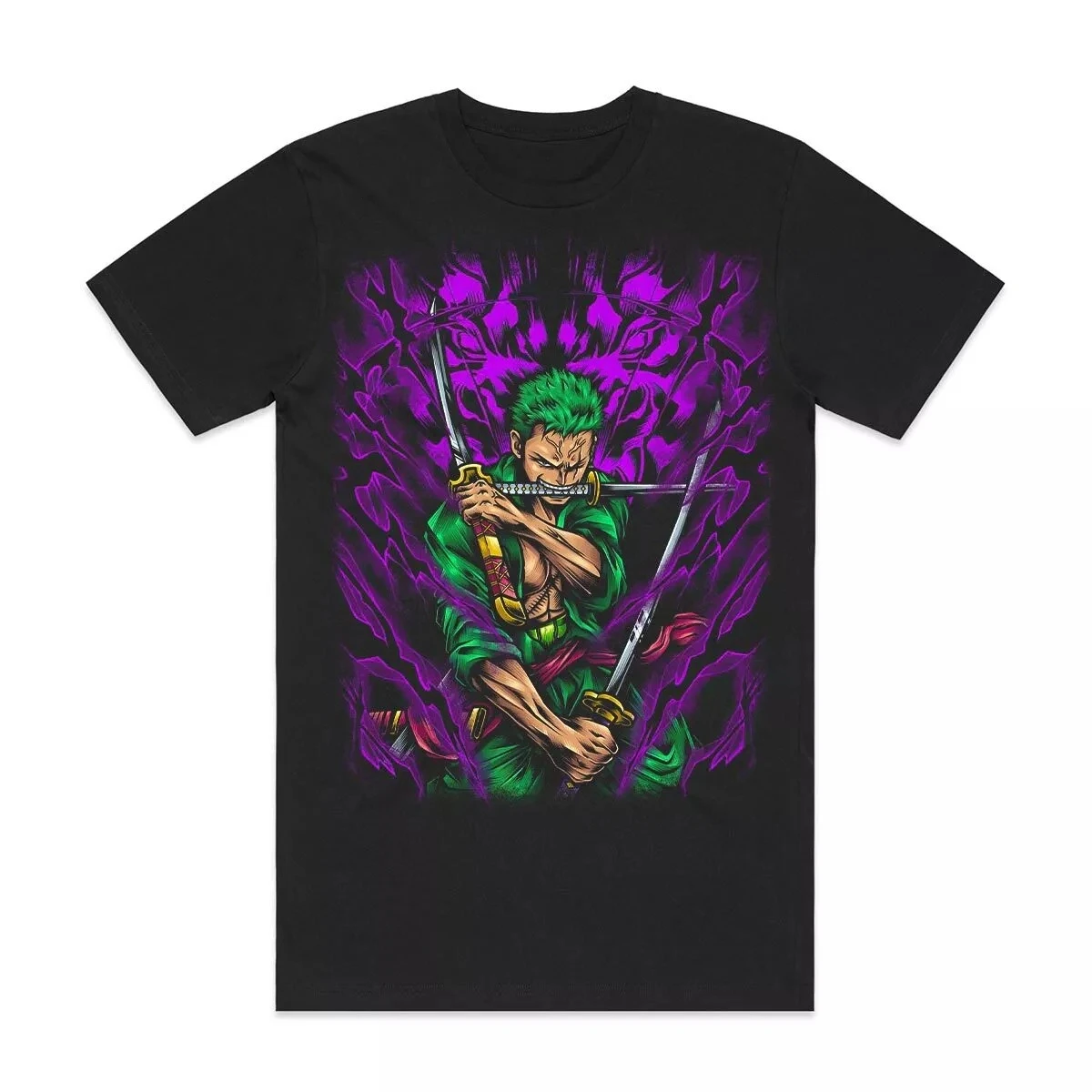

Summer Japanese Roronoa Zoro Anime One Piece Monkey D Luffy T-shirt Men Women Short Sleeve Casual Tee Cotton Unisex Streetwear