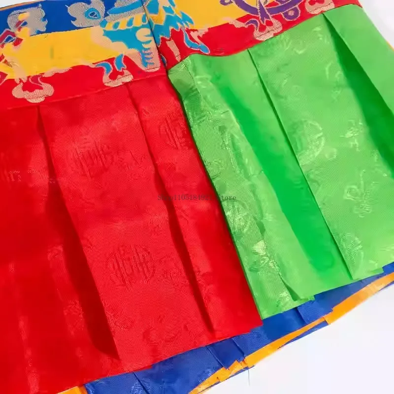 5M Tibetan Table Circumference Eight Auspicious Curtains Religious Pendant Home Buddhist Decoration Wall/table Hanging Curtain view 2