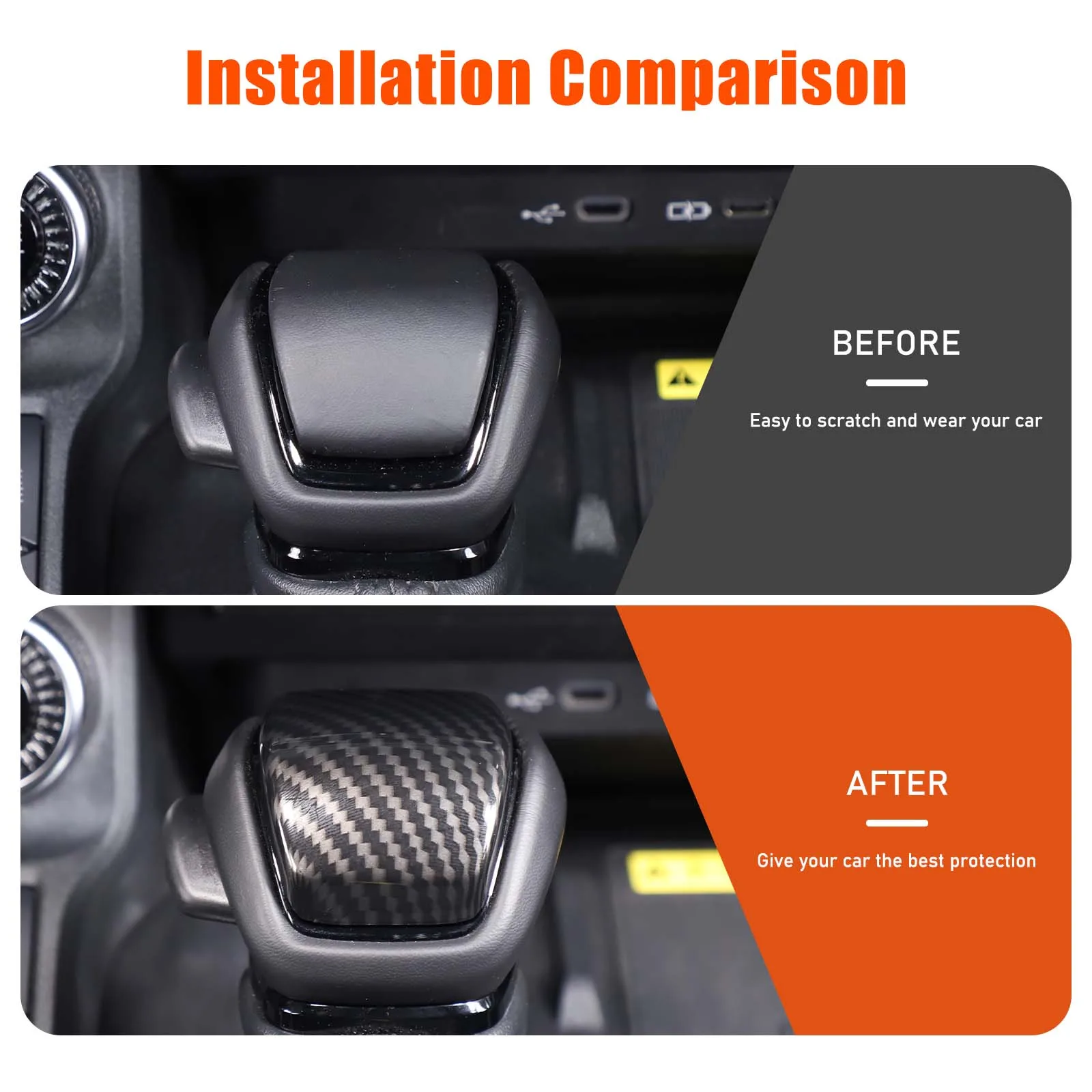 

For Toyota Prado 2024+ Automotive interior center console gear decorative cover ABS carbon fiber car gear cover