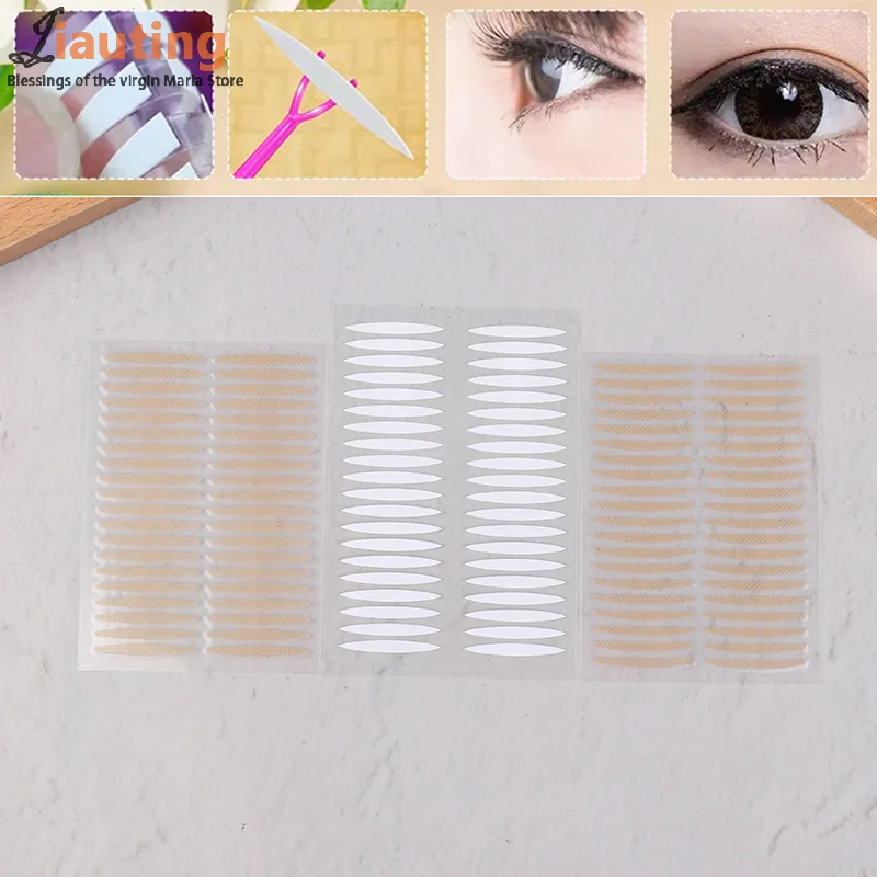 400Pcs/10 Sheets Invisible Double Eyelid Tape Self-Adhesive Transparent Eyelid Stickers Waterproof Fiber Stickers For Eyelid