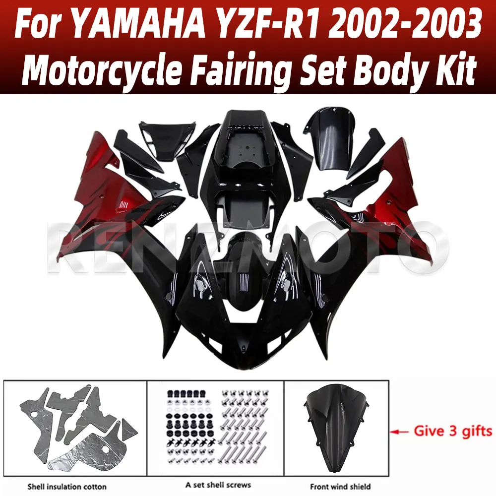

YZF R1 02-03 Motorcycle Set Body Kit Fairing For Yamaha YZF-R1 2002-2003 Plastic Guard Plate Accessories Shell Y1003-122a