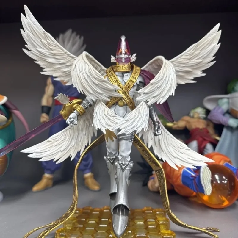 22cm/8.6in Anime Digimon Adventure Figure Entirely Body Holy Angemon Action Figures Statue Collection Model Toy Ornament Gifts view 4