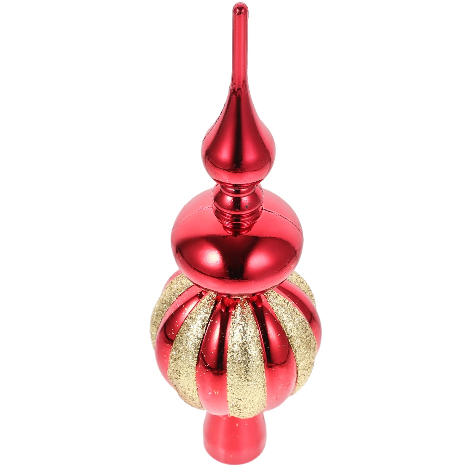 Christmas Decorations Tree Top Star Plastic Electroplated Gourd Props Spherical Xmas Treetop Ornament Topper Ornaments Red