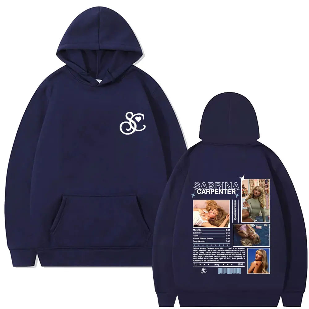 المغني سابرينا نجار ألبوم الموسيقى غطاء هوديي الرجال النساء عادية الصوف المتضخم هوديس للجنسين موضة البوب الموسيقى البلوز