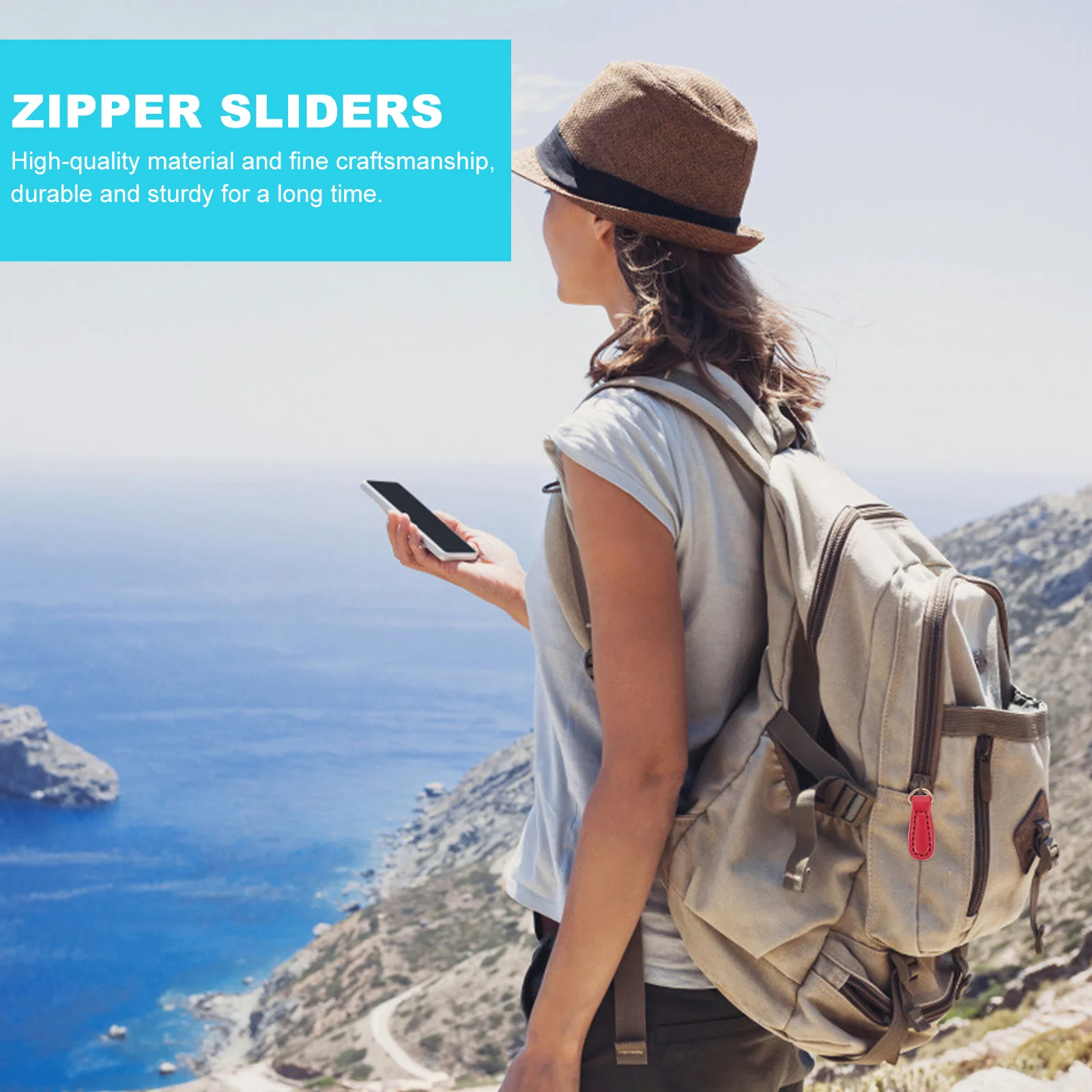 

6pcs Zipper Pullers Replacement Bag Coat Luggage Repair Fixer Zipper Heads Handles Sliders Accessories Handicraft Sewing