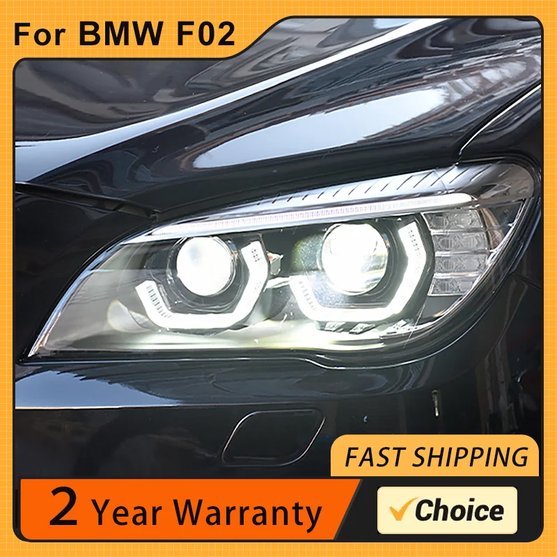 Conjunto de Faros delanteros para BMW serie 7 09-15 F02/730/740Li, luz de circulación diurna, cuchara de faro láser LED modificada