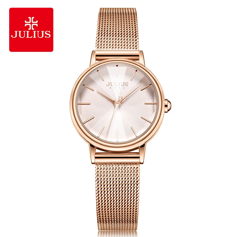 

Julius Women's Watch Mesh Strap Trendy Fashion Waterproof Simple Quartz Watch Gifts For Woman 1120
