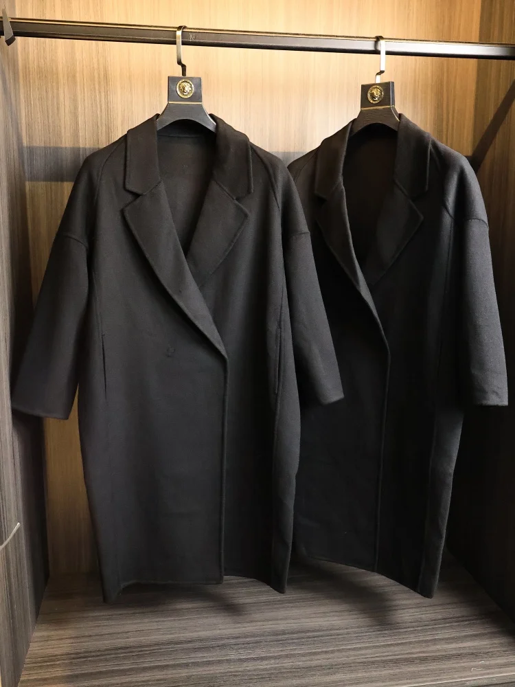 

Высококачественное повседневное мужское длинное пальто из шерсти и альпаки, модная городская зимняя верхняя одежда, теплая и сли