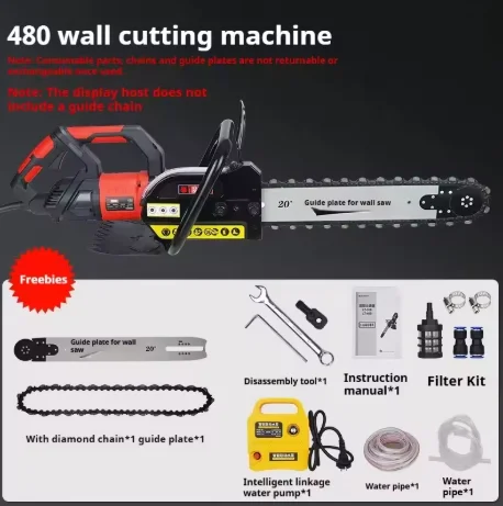 5000W Elektrische Betonmuurfrees, Zware Diamantkettingzaag, Baksteen- en Metselwerkzaagmachine, 20 Inch Sleufzaag Gereedschap