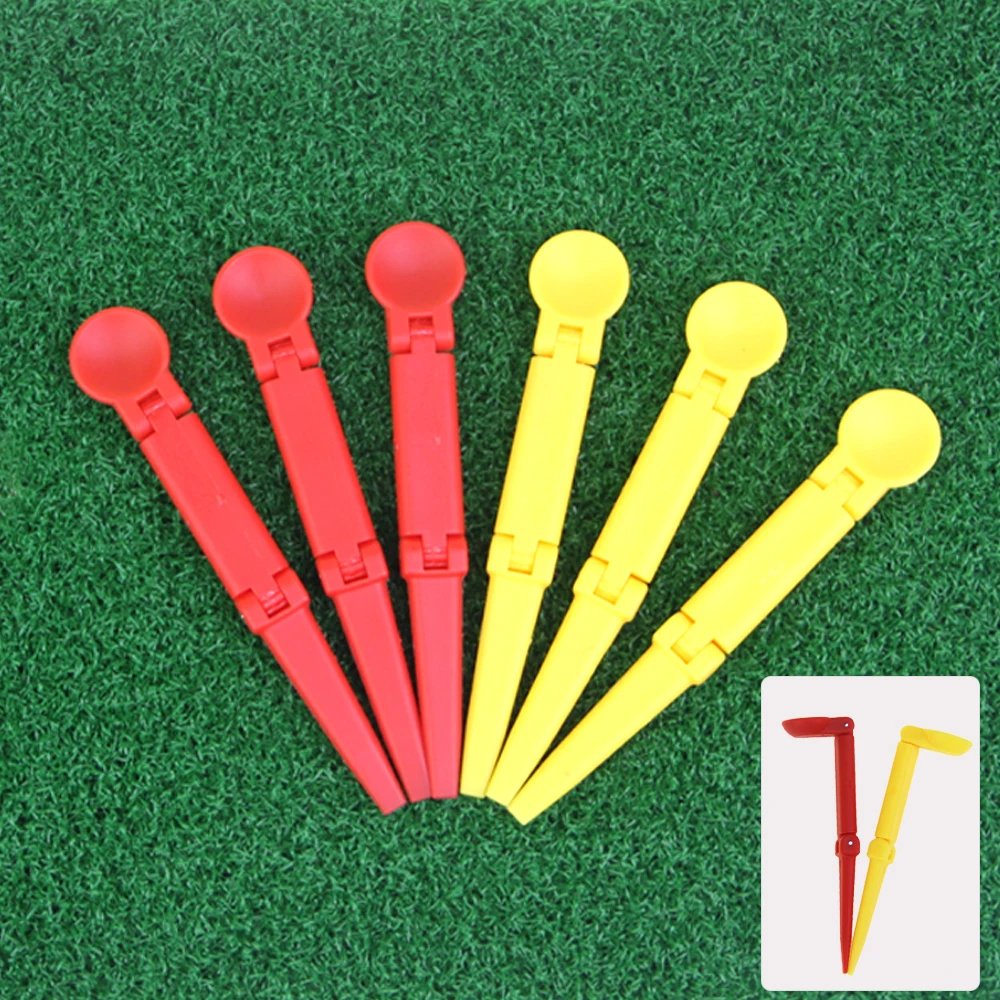 GLOOF 10Pcs  Upgrade Unbreakable Rotatable Foldable Plastic Golf TeesReduce Friction Side Spin Tee for Golfing Practice