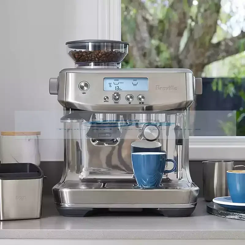 New Breville Bes870 Espresso Coffee Machine Semi Automatic Home and Commercial Coffee Maker with Bean Grinding Function 220-240V