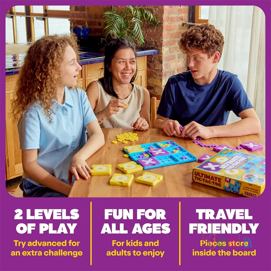 어린이 틱택토 보드 게임 테이블 장난감 논리적 사고 도전 두뇌 게임 부모-자녀 상호작용 전략 장난감 크리스마스 선물