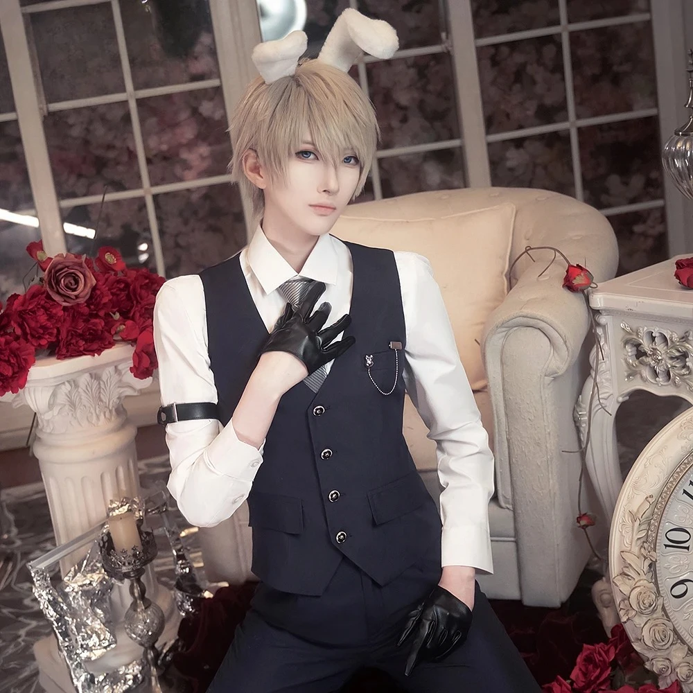 

2025 Cosplay Rabbit Butler Xavier Cosplay Costume Game Love and Deepspace Bunny Shen Xinghui Costume Qiyu Rafayel Halloween
