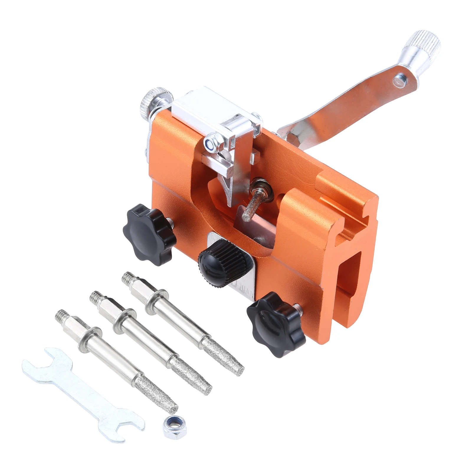 

Универсальная точилка для бензопилы, быстрая заточка лезвий, деревообрабатывающий точильный камень, портативный ручной инструмент для заточки цепной пилы