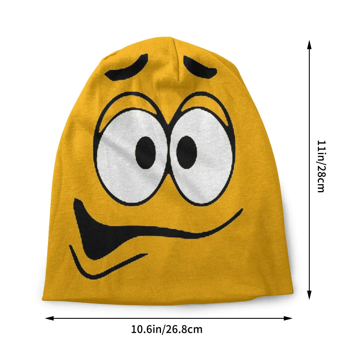 Orange Candy Faces M Chocolate Unisex Bonnet Winter Warm Cycling Hats Double Layer Thin Hat Breathable Caps