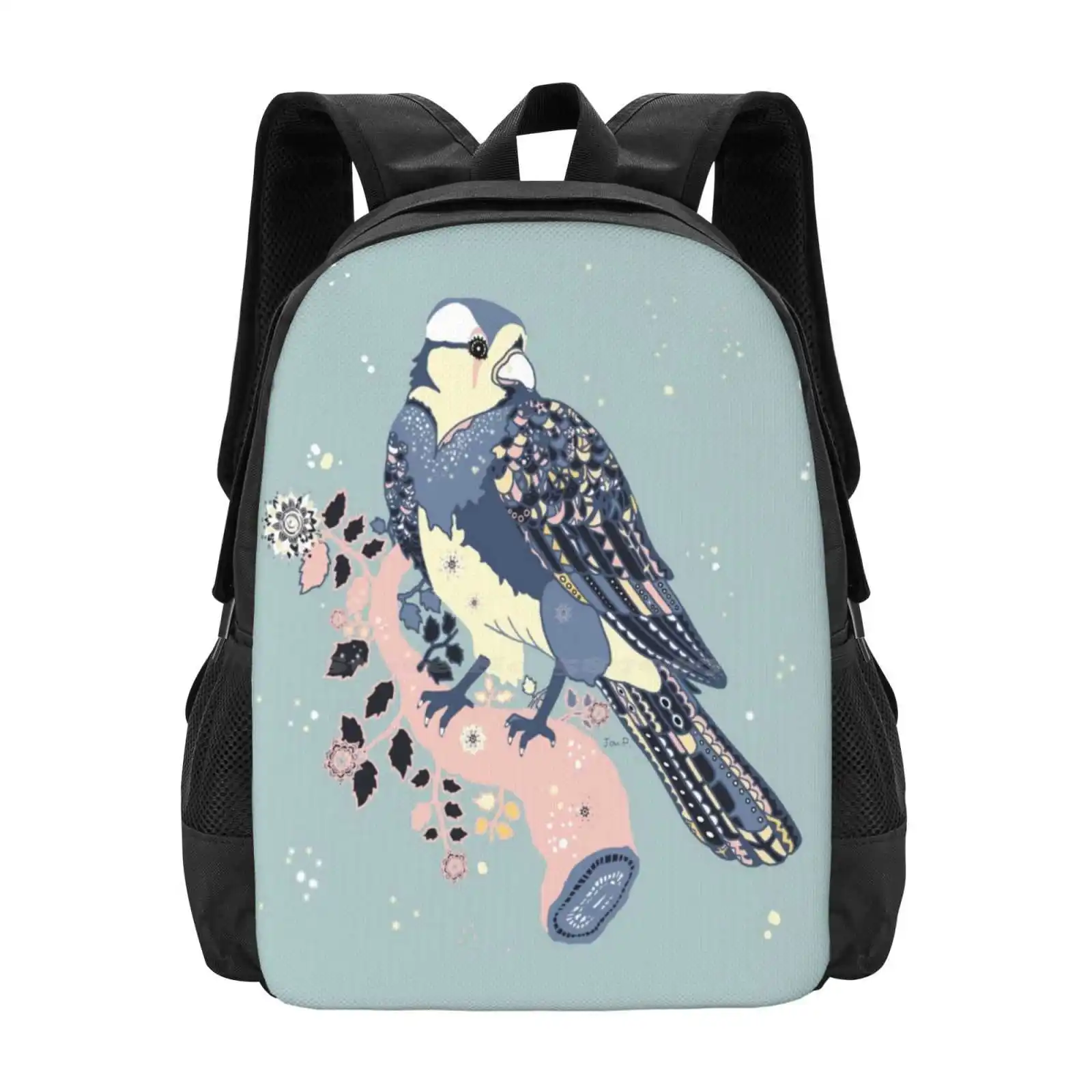 

Sweet Robin Hot Sale Backpack Fashion Bags Nature Art Illustration Robin Sweet Forest Botanical Flora Flowers Tree Modern