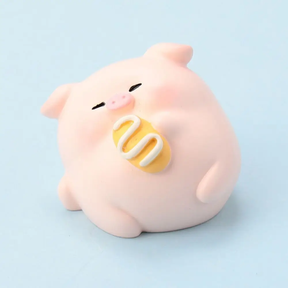 Collection Bread Pig Pink Pig Dolls Sweet Cone Sweet Pig Doll Desktop Ornaments Cute Kawaii Cartoon Model Toy Small Gifts