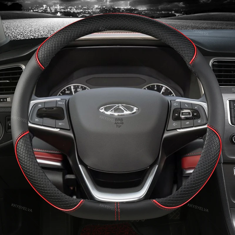 

Microfiber Leather Car Steering Wheel Cover 38cm For Chery Tiggo 7 Pro Tiggo 7 Plus Tiggo 8 Plus Tiggo 5X Pro Auto Accessories