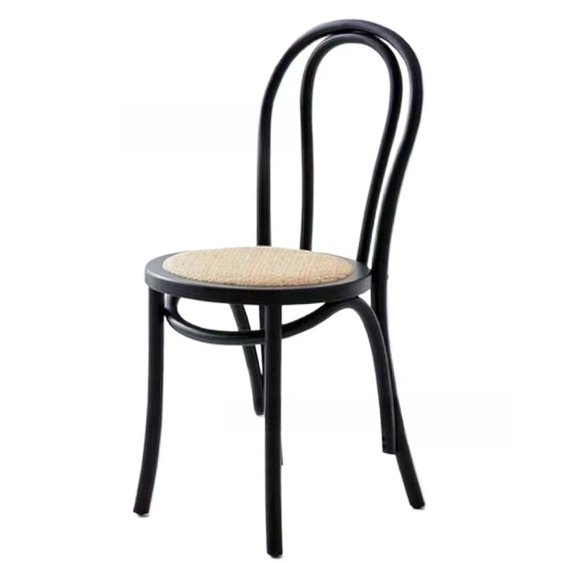 Mid Century Rattan Chair,French Style Solid Wood Dining,Thonet Type Cane Back Chair,Vintage Woven Seat for Kitchen Cafe Home view 6