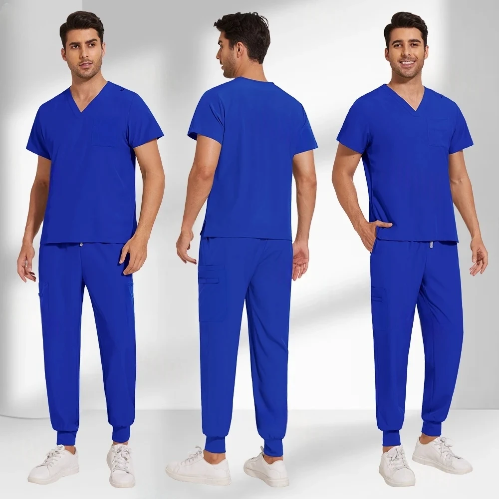 New Lightweight Anti-wrinkle Surgical Uniform Woman Men Medical Nurse Scrub Set Soft Breathable Jogger Nursing Clinical Workwear
