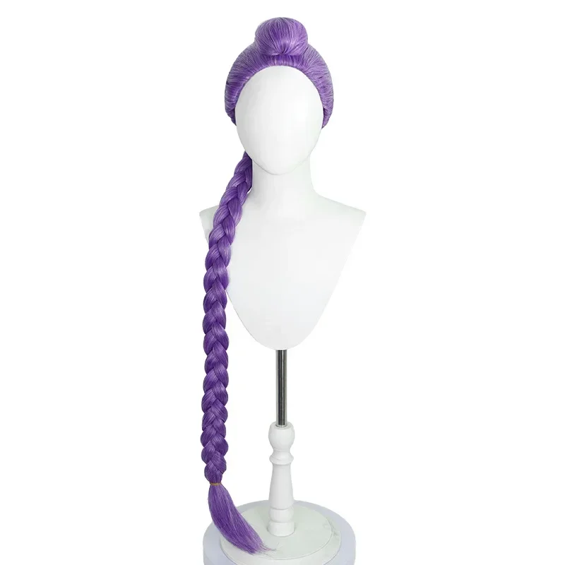 Película Kpop Cosplay peluca Demon Hunters púrpura negro rojo pelo largo pelucas sintéticas resistentes al calor accesorios de carnaval