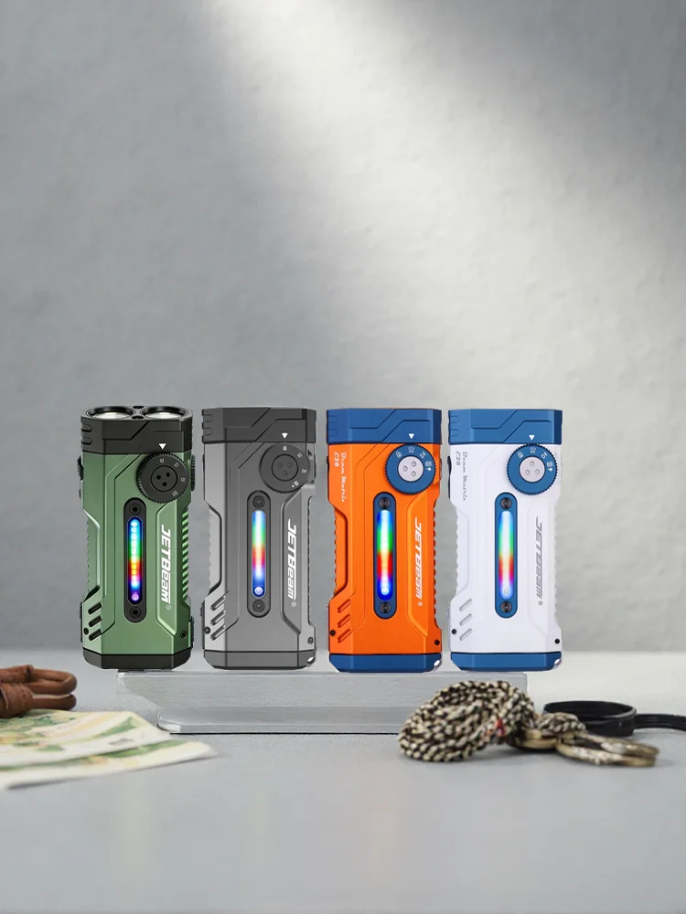 JETBEAM E28 EDC Multi Mode Tactische Zaklamp 3300lm Oplaadbare Zaklampen UV Zwart Licht Zaklamp Power Bank Fietslicht - afbeelding 2