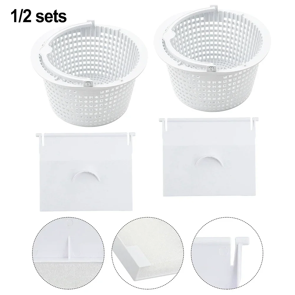 1/2 Juego de Skimmer para piscina, puerta y cesta para Hayward SPX1091C SP1091LX SP1091LXWM, cesta de filtro para piscina sobre el suelo, accesorios de limpieza de piscinas