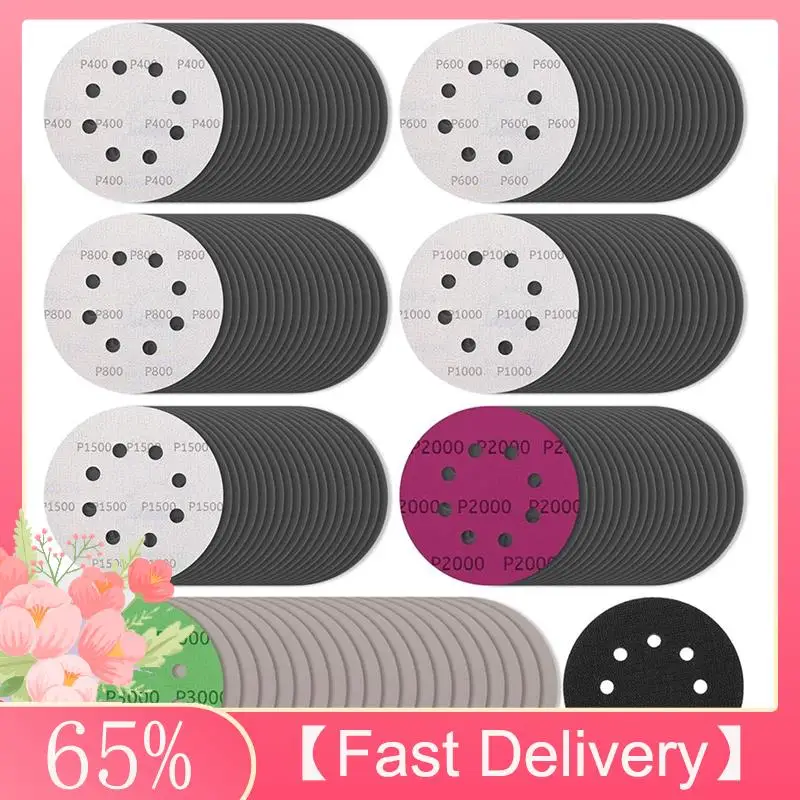 

A61Z Предложения 140 шт. 5-дюймовые влажные и сухие шлифовальные диски, наждачная бумага на липучке, 8 отверстий, орбитальная наждачная бумага для орбитальной шлифовальной машины