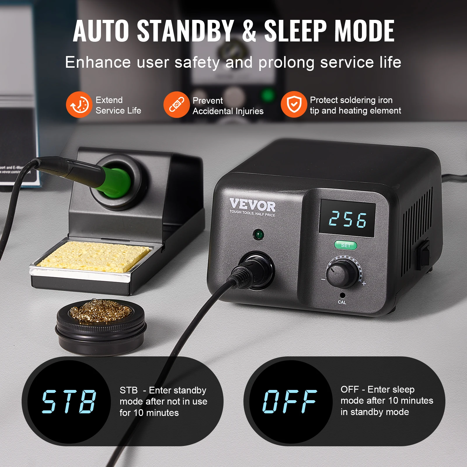 SucceBuy Stacja lutownicza 70W 75W Cyfrowy wyświetlacz Stacja lutownicza Zestaw do spawania 122 ° F932 ° Wbudowany transformator sterowania F