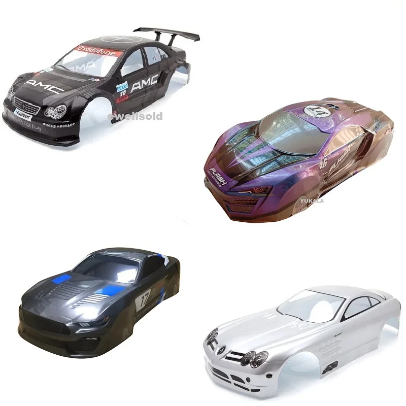 Skala 1:10 RC On-Road Drift Cars Malowana obudowa z PVC pasuje do 94123 94122 94103 skrzydło ogonowe/spoiler/światła LED/akcesoria