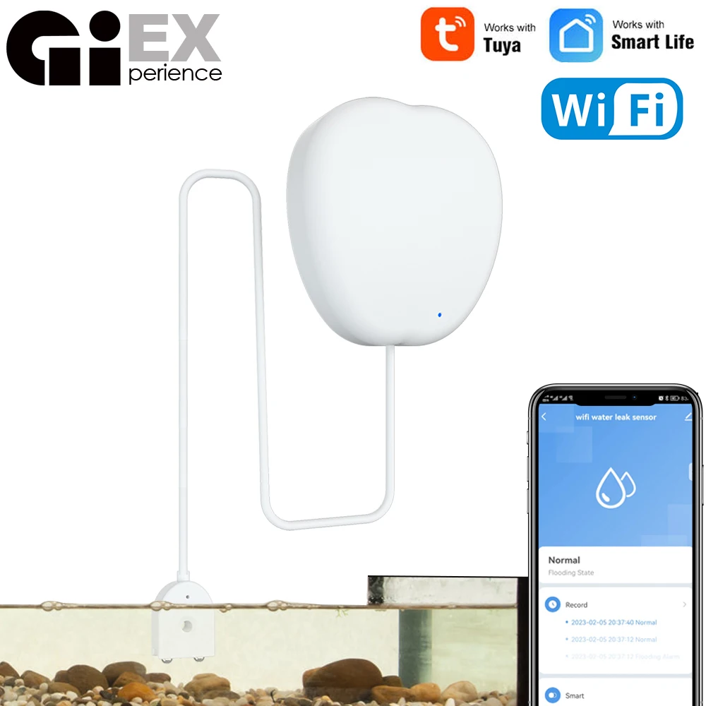 Wifi Water Sensor Water Leakage Sensor Flood Leak Alarm Works With Zigbee Hub Smart life TUYA Home Overflow Security System