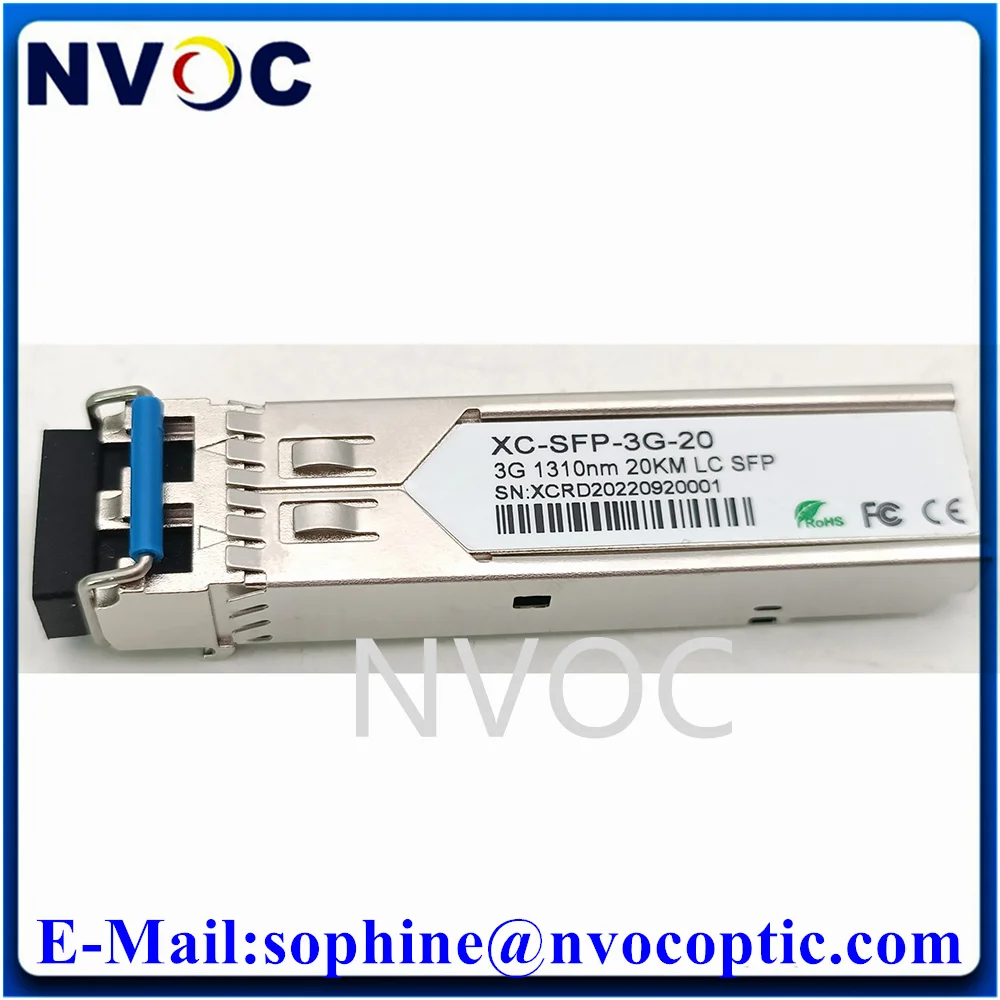 3Gbps Video SFP Optical Transceiver,3G SMF SDI to Fiber Converter Hot Pluggable,Duplex LC,+3.3V 1310nm,DFB-LD,10km 20KM Reach