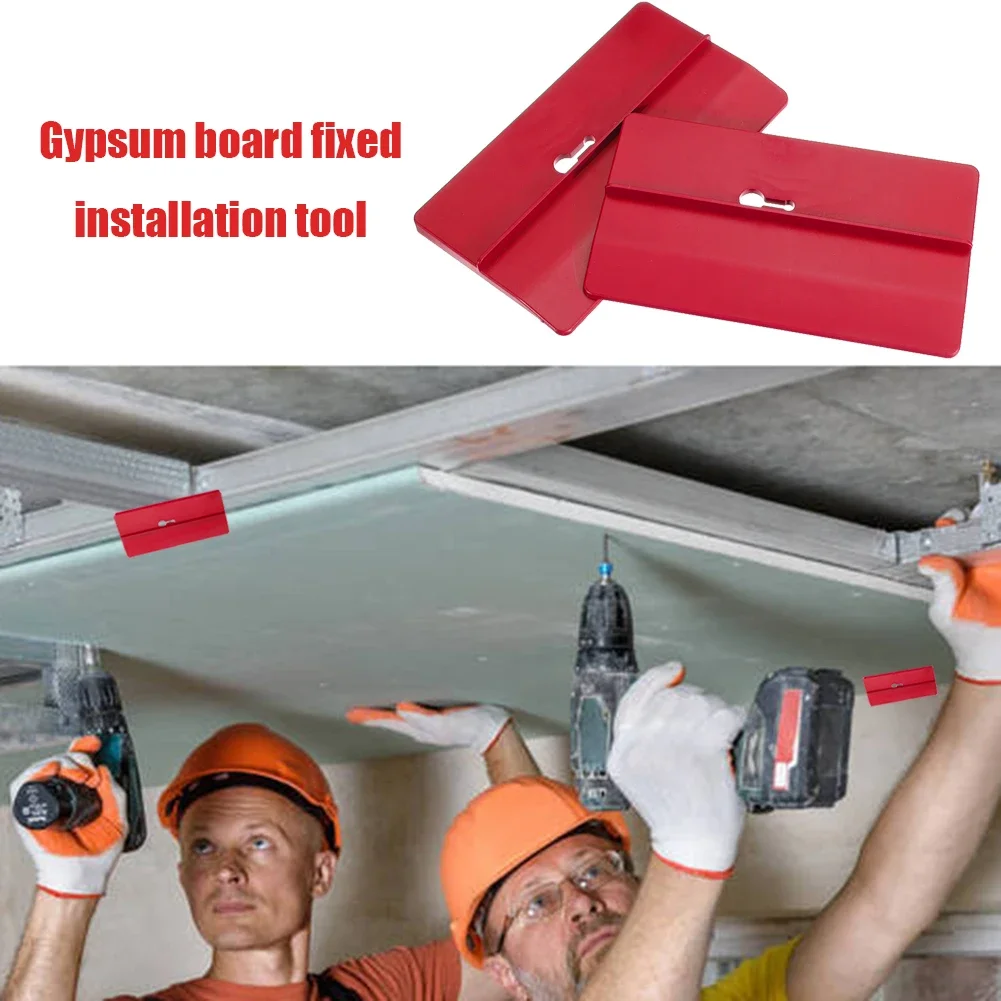 TINSOL 2/4pc Drywall Fitting Tool Plasterboard Fixing Tool Ceiling Positioning Plate Room Ceiling Sloped Wall Dec Carpenter Tool